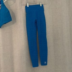 Bright blue Bombshell sportswear scrunch butt leggings